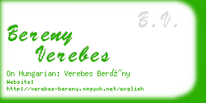 bereny verebes business card